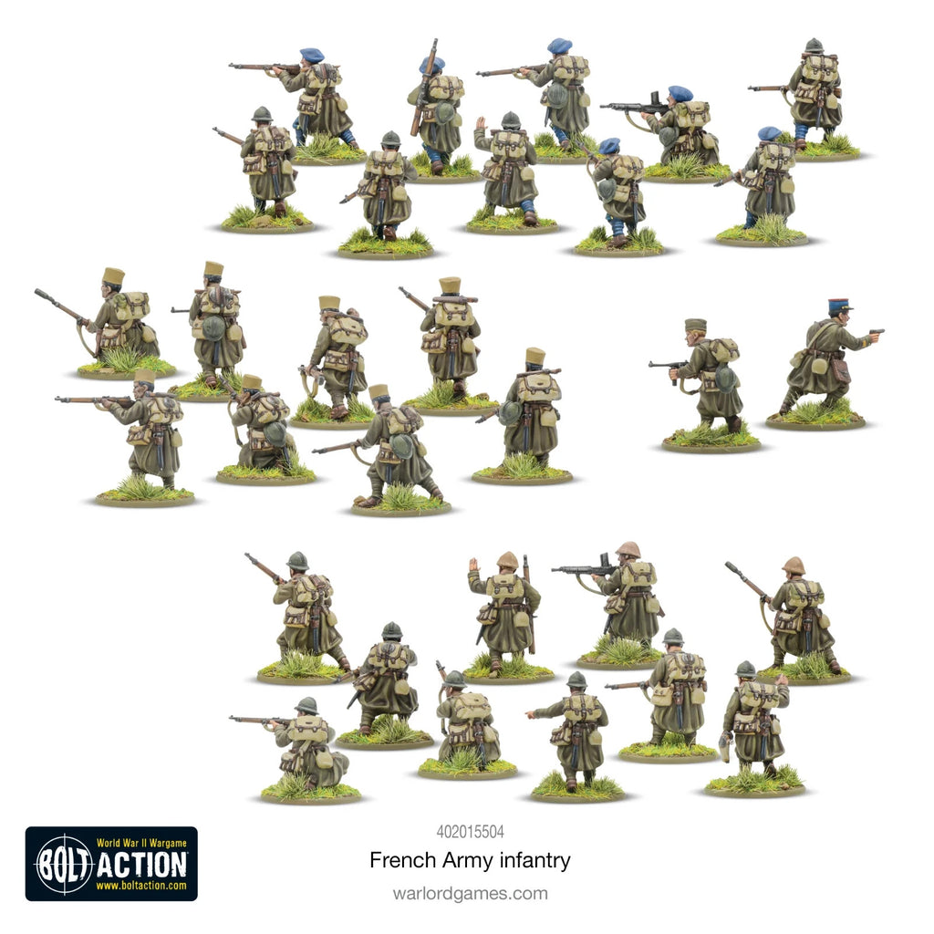 Warlord Games Bolt Action 1:56 Scale WWII French Army Infantry Minis - 402015504