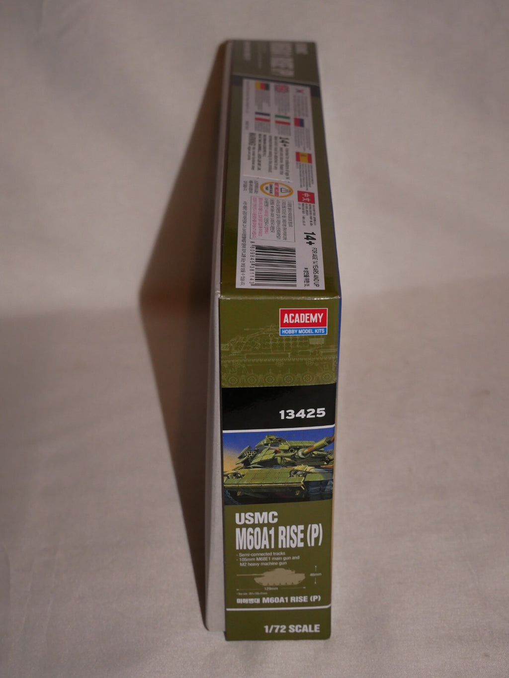 Academy Hobby Model Kits 1:72 Scale USMC M60A1 Rise (P) Main Battle Tank - 13425