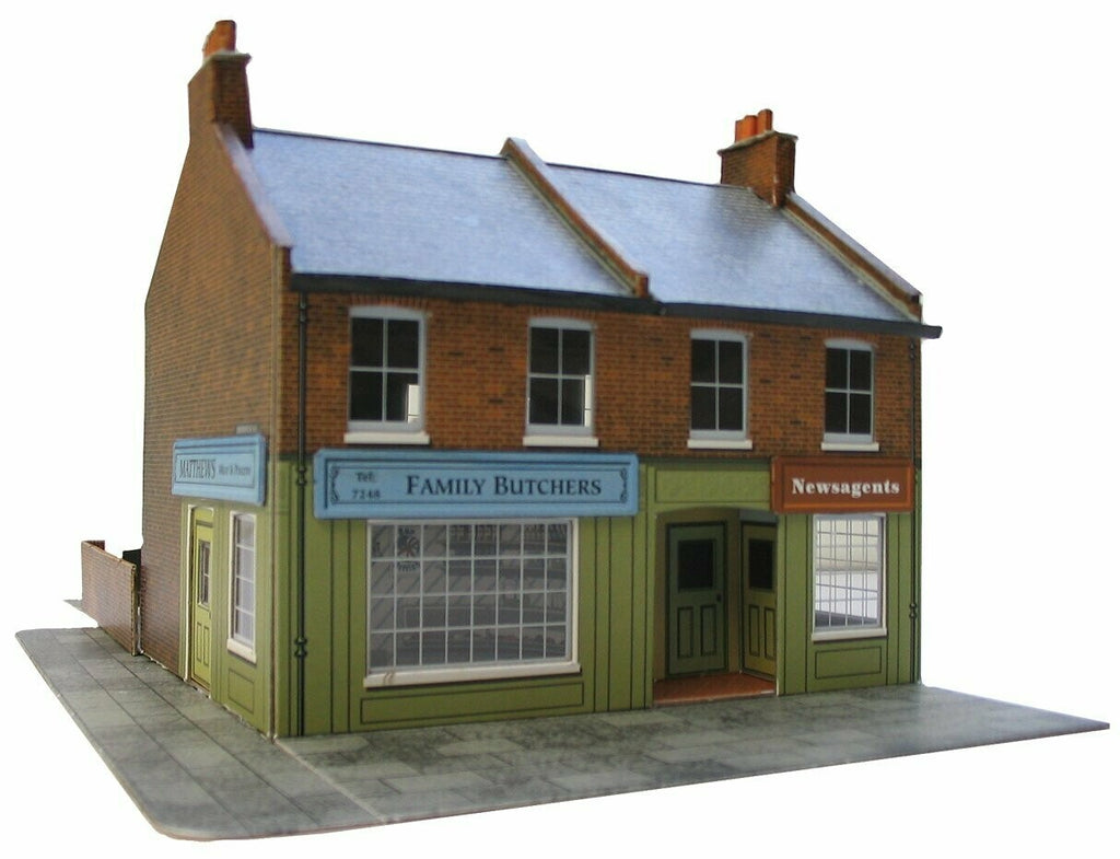 Superquick Low Relief Model Kits 1:76 Scale Red brick Terrace Corner SQC7