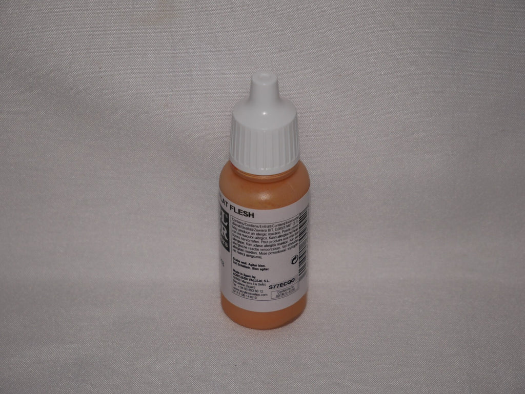 Vallejo Model Color Flat Flesh Acrylic 17ml/0.57 fl oz Dropper Bottle - 70.955
