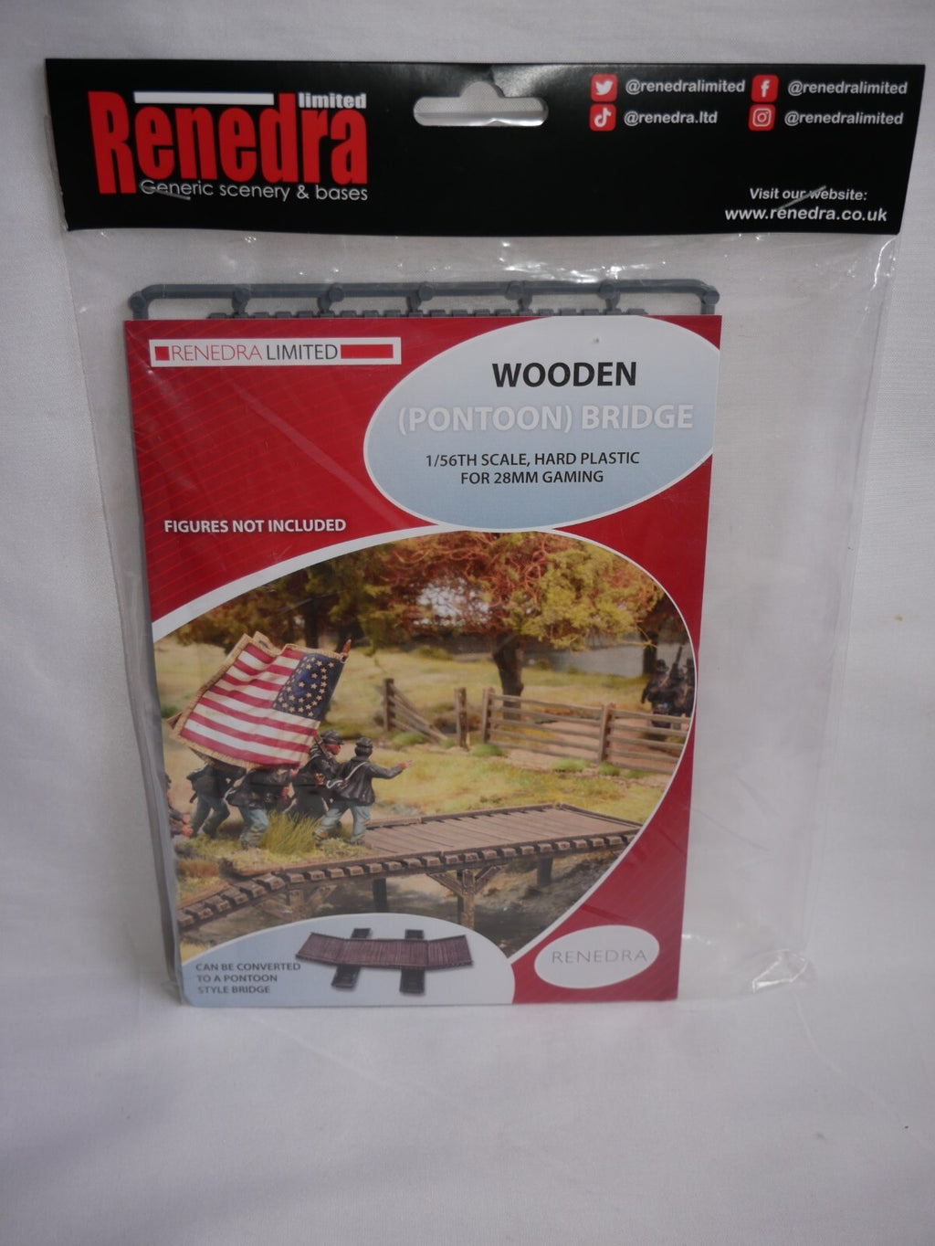 Renedra Limited Generic Scenery & Bases 1/56 Scale Wooden Pontoon Bridge RNPON1