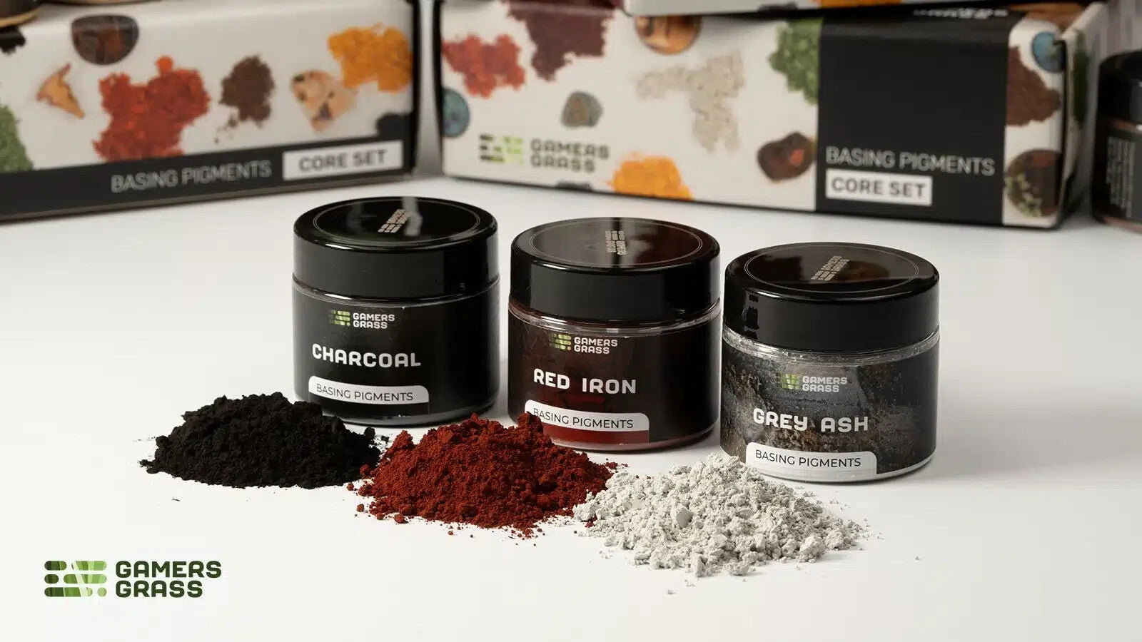 Gamers Grass Basing Pigments (9 Piece) Core Set For Modelling Dioramas - GGSB-BPCS