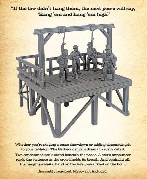Great Escape Games Dead Man's Hand 28mm Scale Hard Plastic Gallows Set - DMHP107