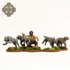 Victrix Warriors Of The Dark Ages 28mm Plastic Irish Warriors & Dogs - VXDA021