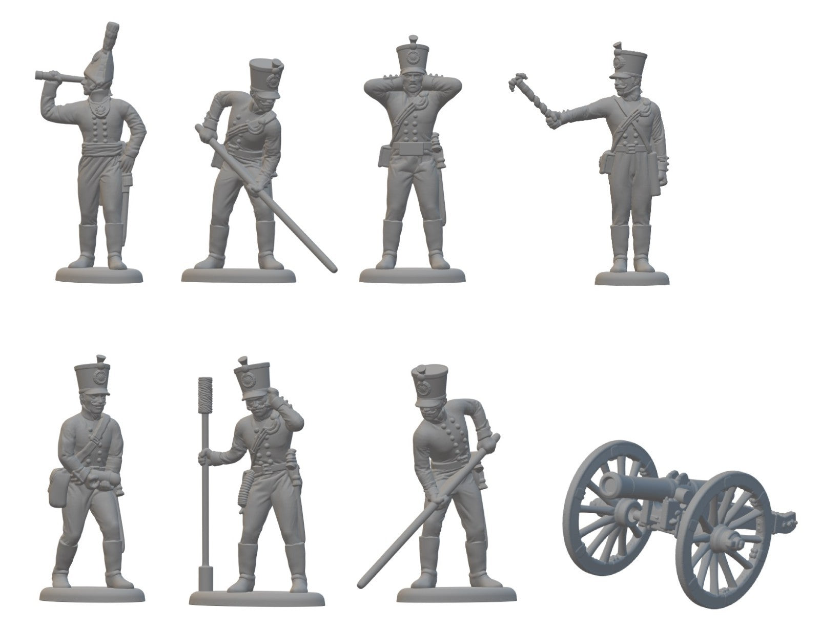 Hat Industrie 1:72 Scale 1805 Napoleonic Russian Foot Artillery With (1/2 pud) 20lb Unicorn Gun - 8361