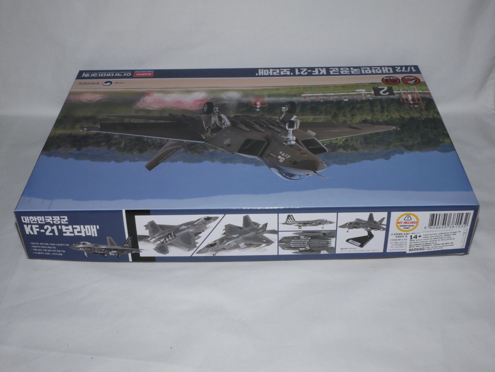 Academy Plastic Model Kits 1:72 ROKAF KAI KF-21 'Boramae' Fighter Jet - 12585