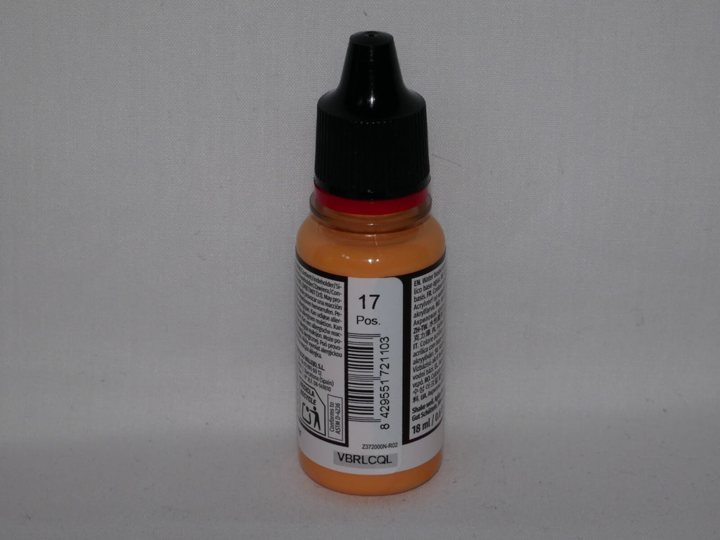 Vallejo Game Color Acrylics Sunset Orange 18ml/0.6 fl oz Dropper Bottle - 72.110