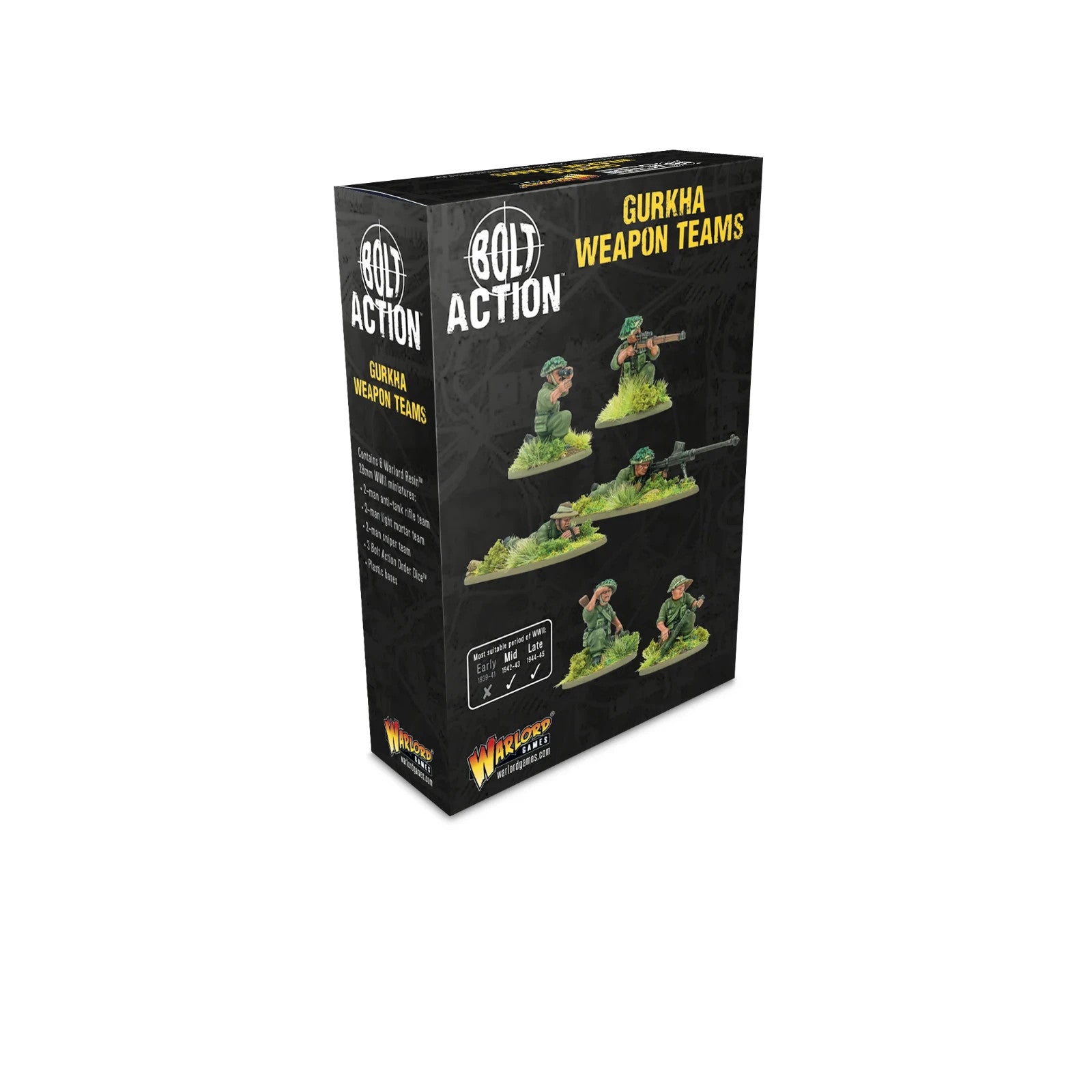 Warlord Games Bolt Action 1:56 (28mm) Scale WWII Gurkha Weapon Team - 403201203