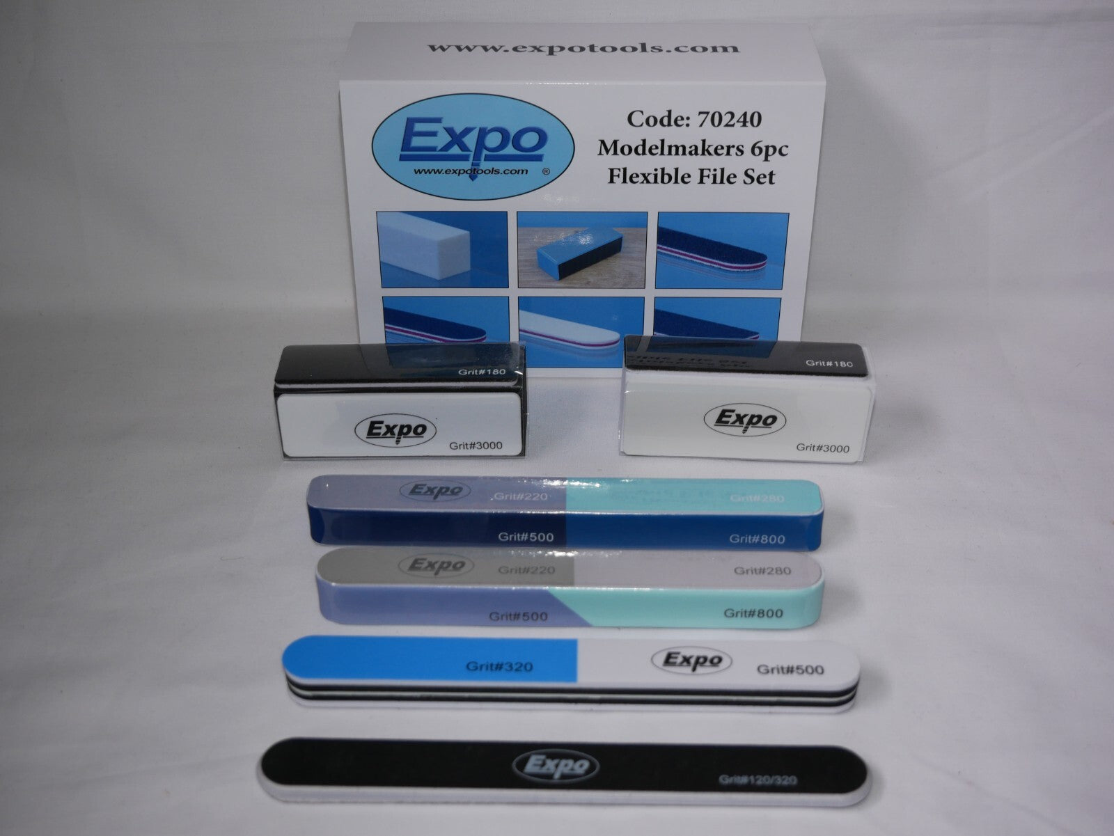 Expo Tools Scale Hobby Modelmakers (6 Piece) Flexible Sanding File Set - 70240