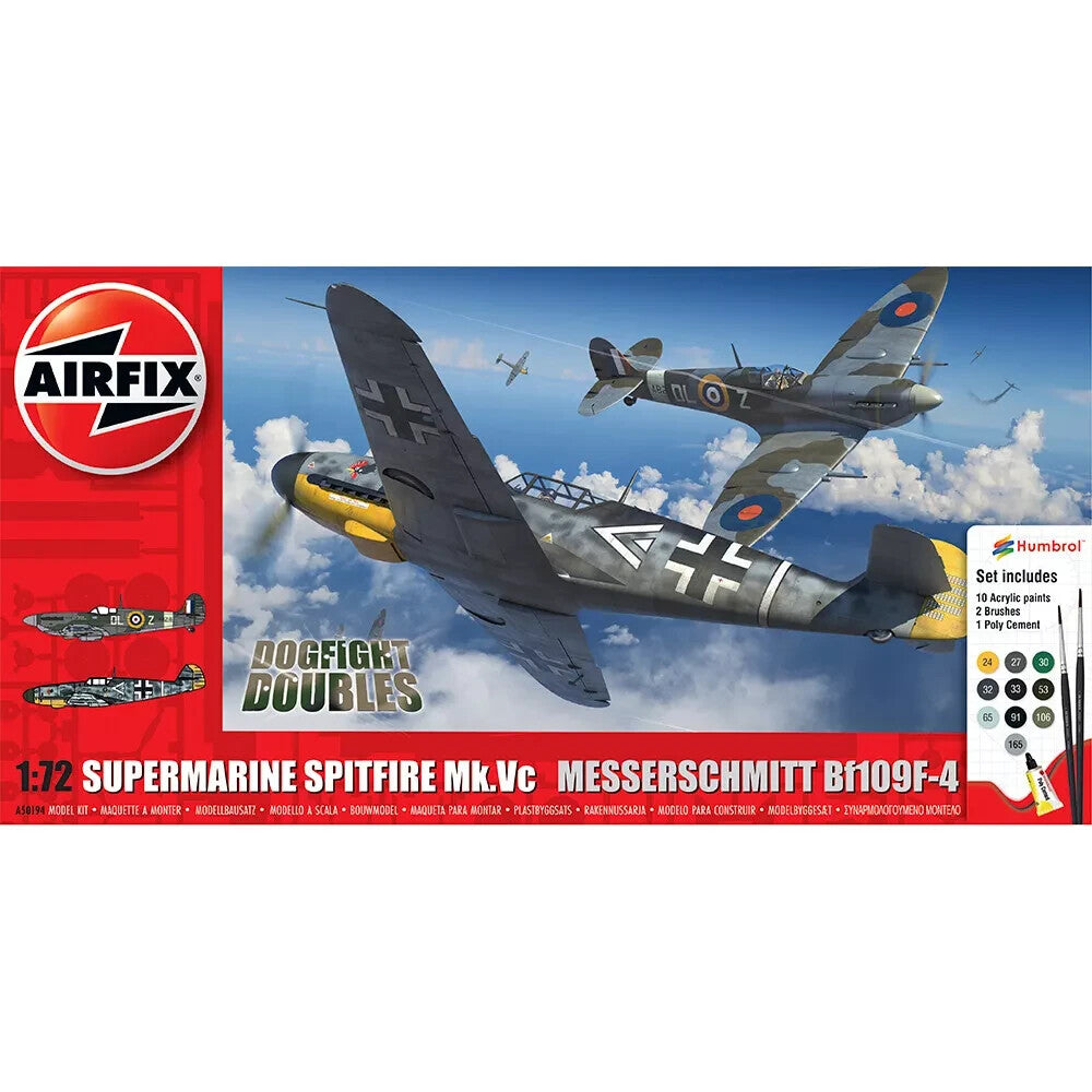 Airfix 1:72 Scale Dogfight Doubles Spitfire Mk.c & Messerschmitt Bf109F-4 A50194