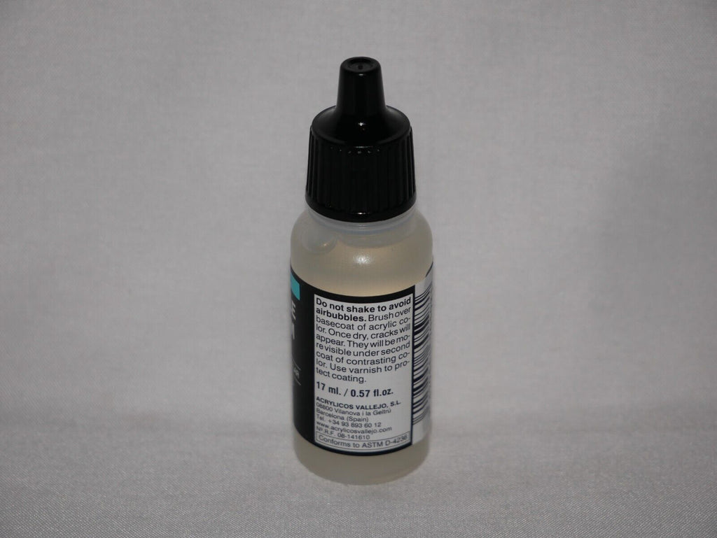 Vallejo Auxiliary Products Crackle Medium 17ml/0.57 fl oz Dropper Bottle 70.598