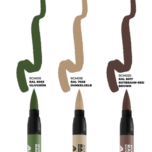 AK Interactive Real Color Markers Late German AFV Camo Colors 3 Piece Set RCM108