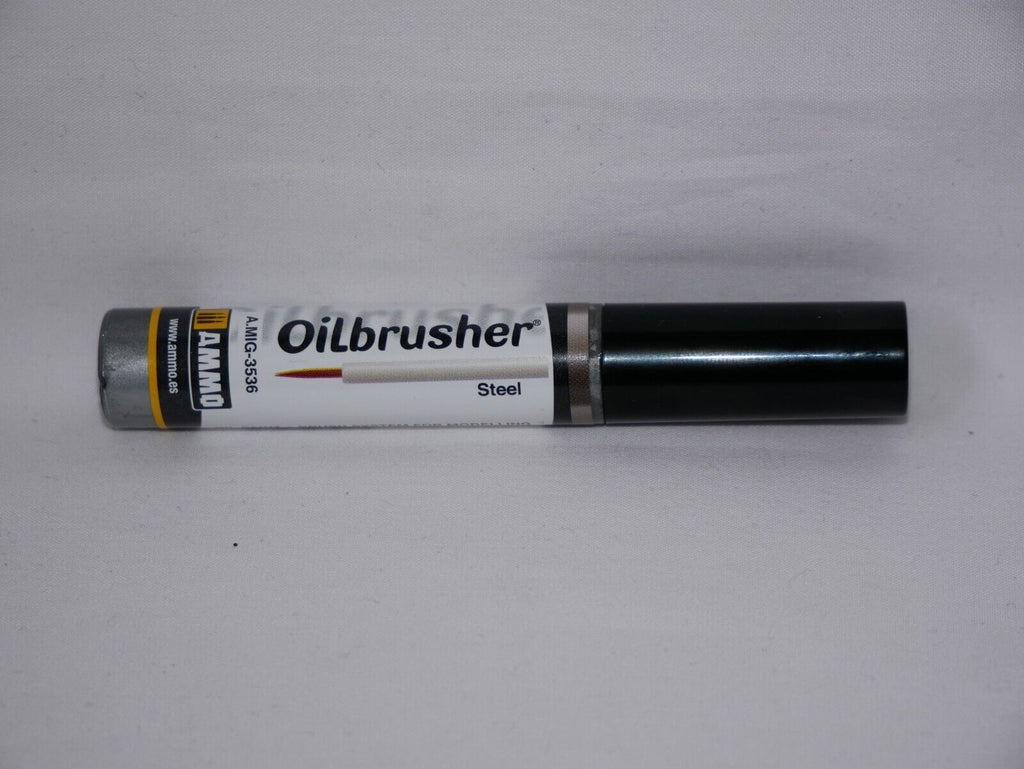 Ammo By Mig Jimenez Oilbrusher Range Steel With Fine Brush Applicator A.MIG-3536
