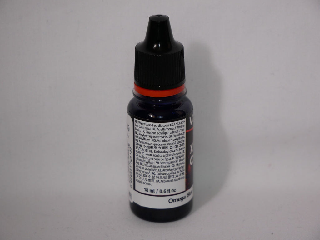 Vallejo Xpress Color Acrylics Omega Blue 18ml/0.6 fl oz Dropper Bottle - 72.413