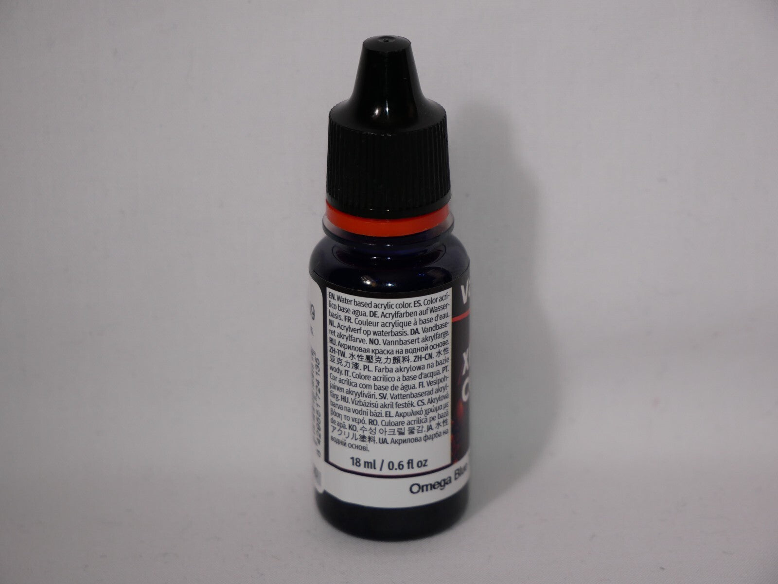 Vallejo Xpress Color Acrylics Omega Blue 18ml/0.6 fl oz Dropper Bottle - 72.413