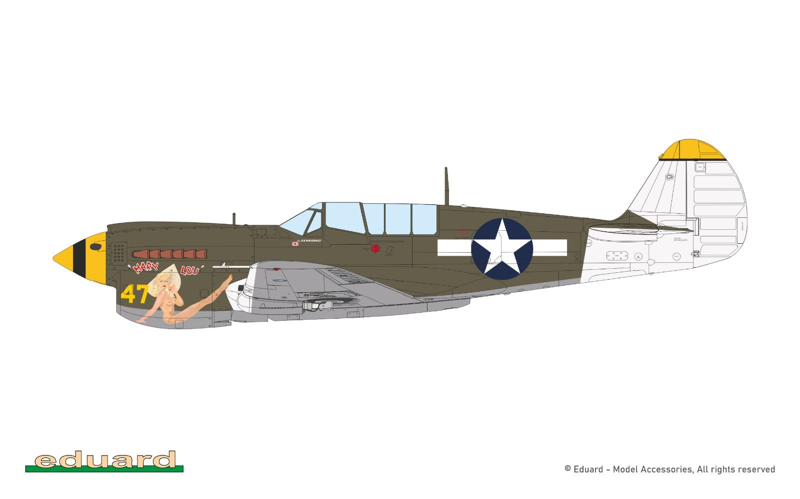 Eduard 1:48 Scale WWII Curtiss P-40N Warhawk Weekend Edition Model Kit - 84212