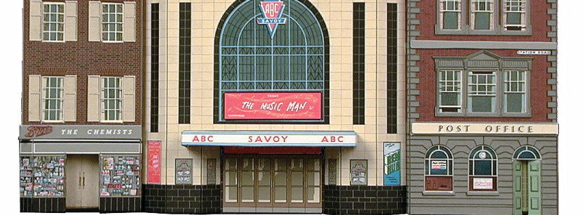Superquick Low Relief Model Kits 1:76 Scale Cinema, Post Office And Shop SQC2