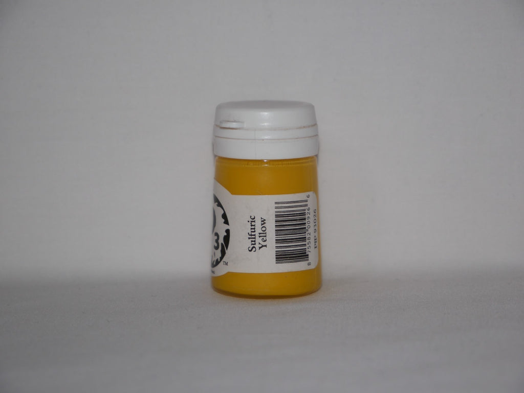 Formula P3 Acrylic Paint Range Sulfuric Yellow 18ml Flip Top Bottle - PIP 93026