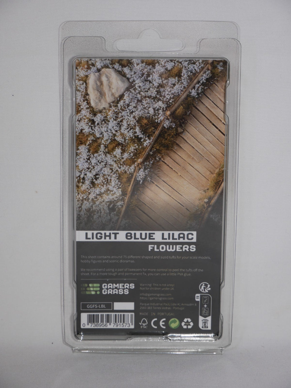 Gamers Grass Light Blue Lilac Flowers Grass Tufts For Bases 75 Per Pack GGFS-LBL