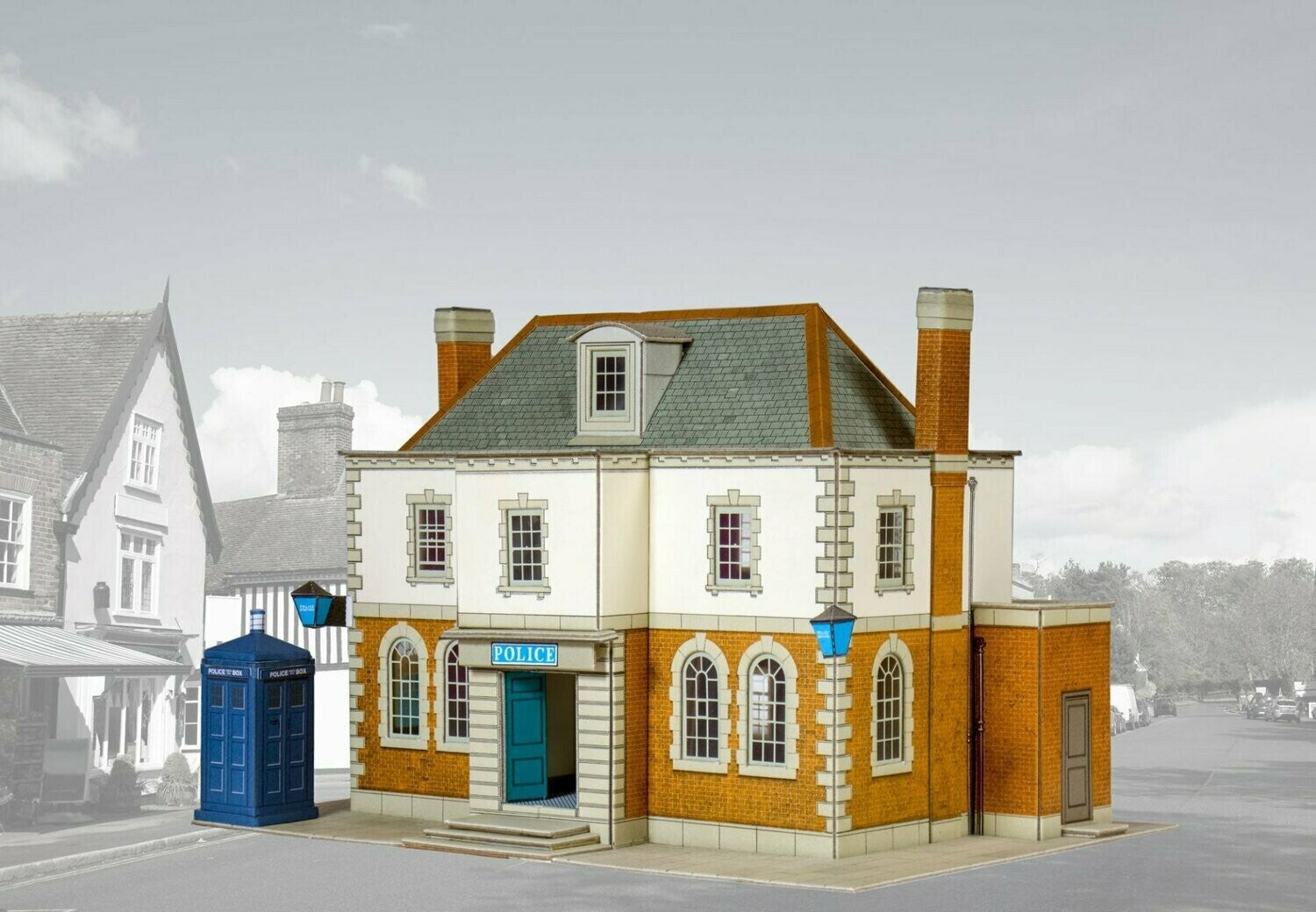 Superquick Model Kits 1:76 Scale Police Statio Or Library Scaled For HO/OO SQB25
