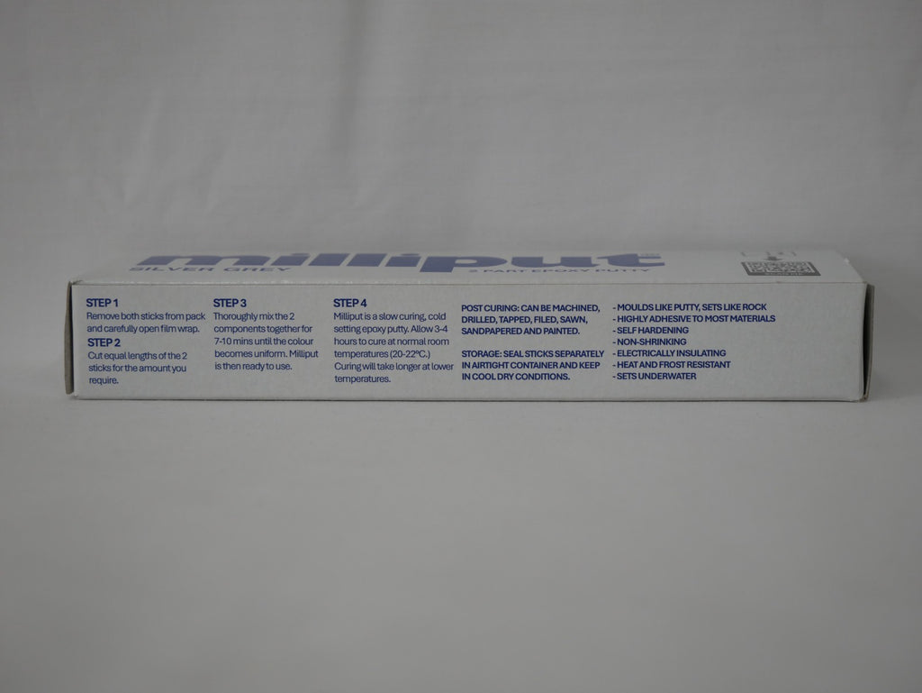 Milliput Silver Grey Two Part Specially Formulated Epoxy Putty (113.4g) Per Pack - MILLSG