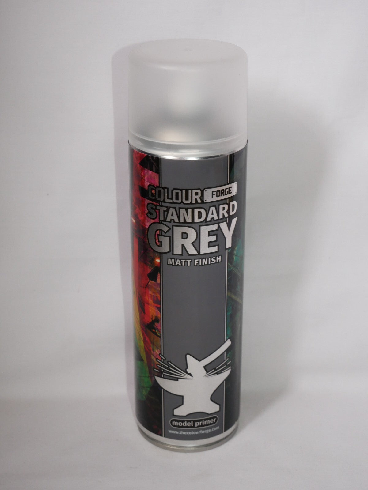 The Colour Forge Standard Grey Matt Finish Model Primer 500ml Aerosol Spray Can