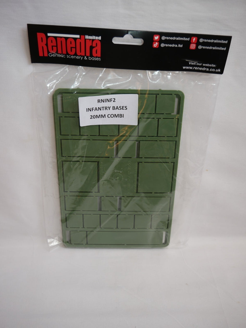 Renedra Ltd Generic Scenery & Bases Infantry Wargaming 20mm Mixed Bases - RNINF2