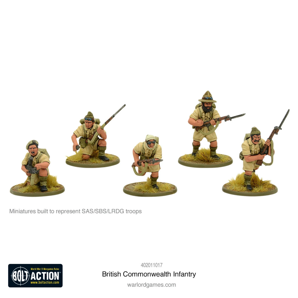 Warlord Games Bolt Action 1:56 Scale British Commonwealth Infantry - 402011017