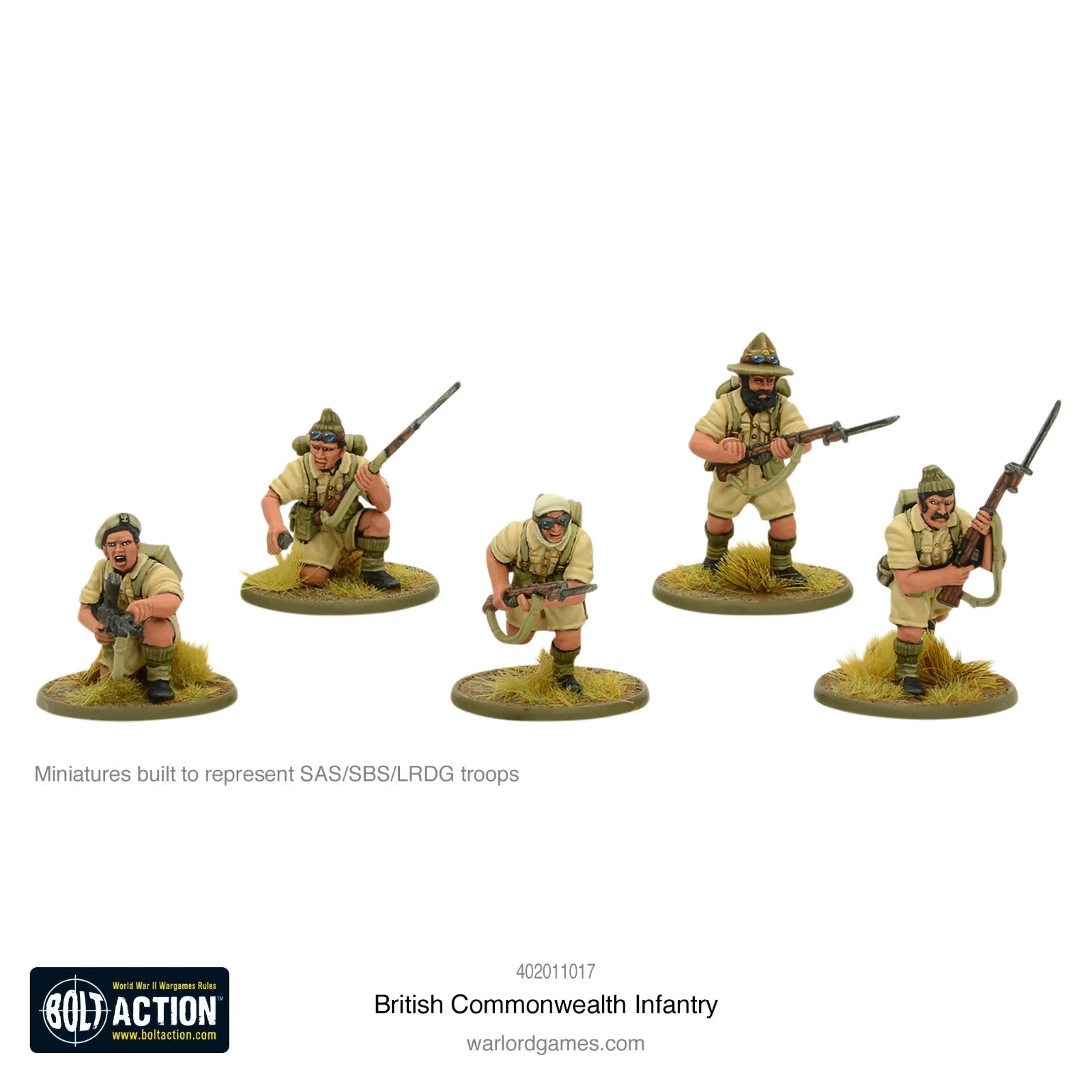 Warlord Games Bolt Action 1:56 Scale British Commonwealth Infantry - 402011017