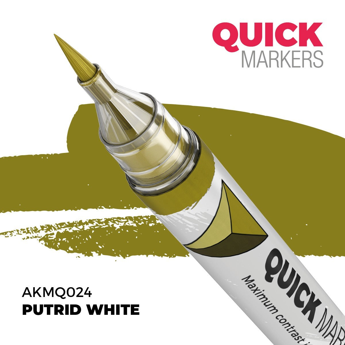 AK Interactive Acrylic Quick Gen Markers For Tabletop Wargaming Putrid White - AKMQ024