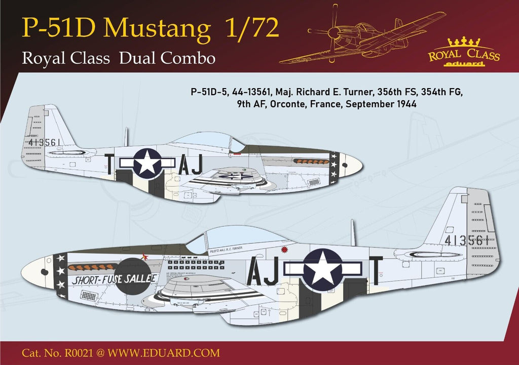 Eduard 1:72 Scale P-51D Mustang Dual Combo Set 'The Royal Class Edition' - R0021