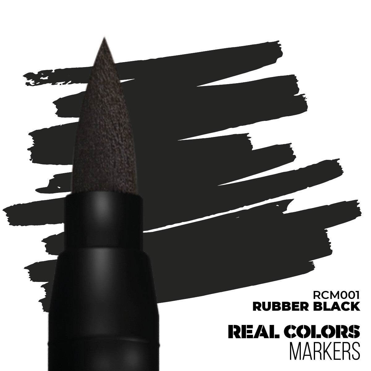AK Interactive Real Colors Acrylic Fast Dry Paint Marker Pen Rubber Black RCM001