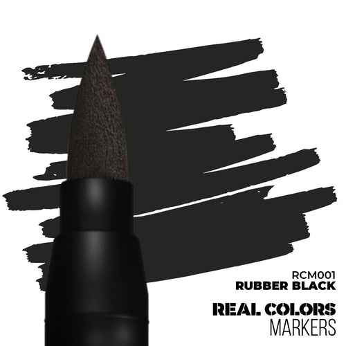 AK Interactive Real Colors Acrylic Fast Dry Paint Marker Pen Rubber Black RCM001
