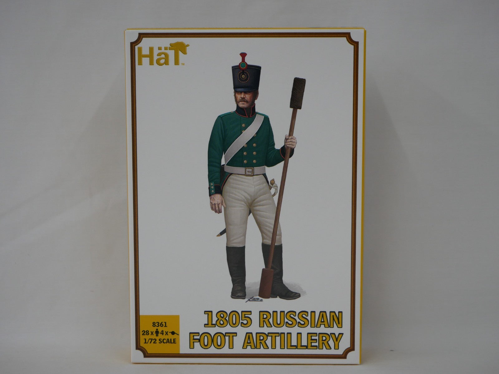 Hat Industrie 1:72 Scale 1805 Napoleonic Russian Foot Artillery With (1/2 pud) 20lb Unicorn Gun - 8361