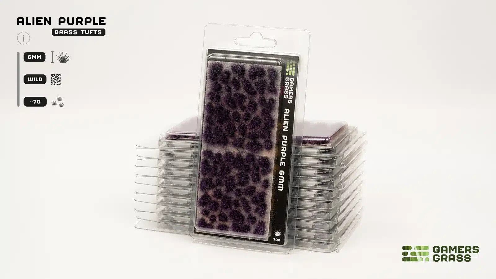 Gamers Grass Alien Purple 6mm Tufts For Wargaming Mini Bases (75) Per Pack - GGA-PU