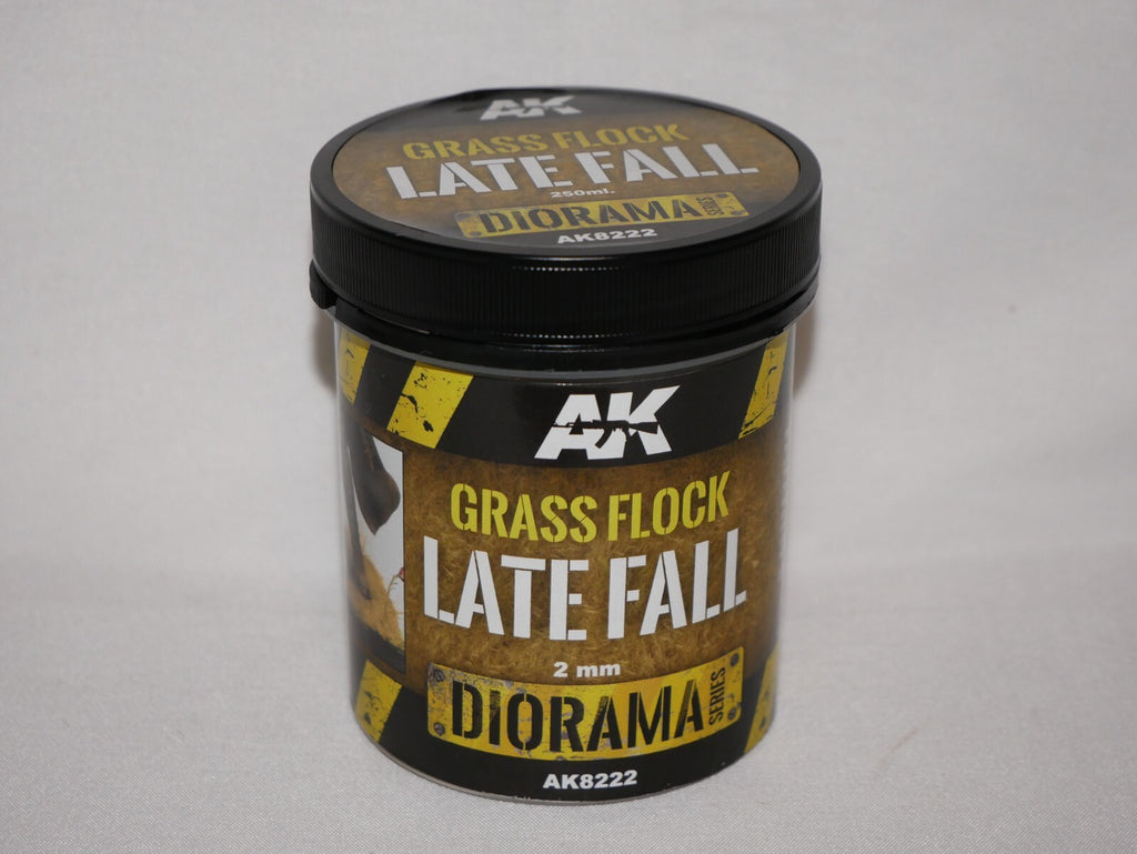 AK Interactive Diorama Series 2mm Late Fall Grass Flock 250ml Plastic Tub AK8222