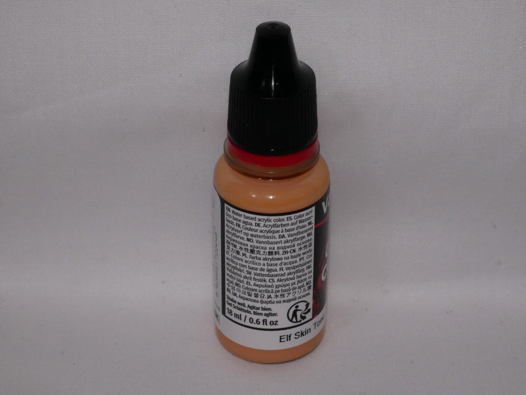 Vallejo Game Color Acrylic Elf Skin Tone 18ml/0.6 fl oz Dropper Bottle - 72.004
