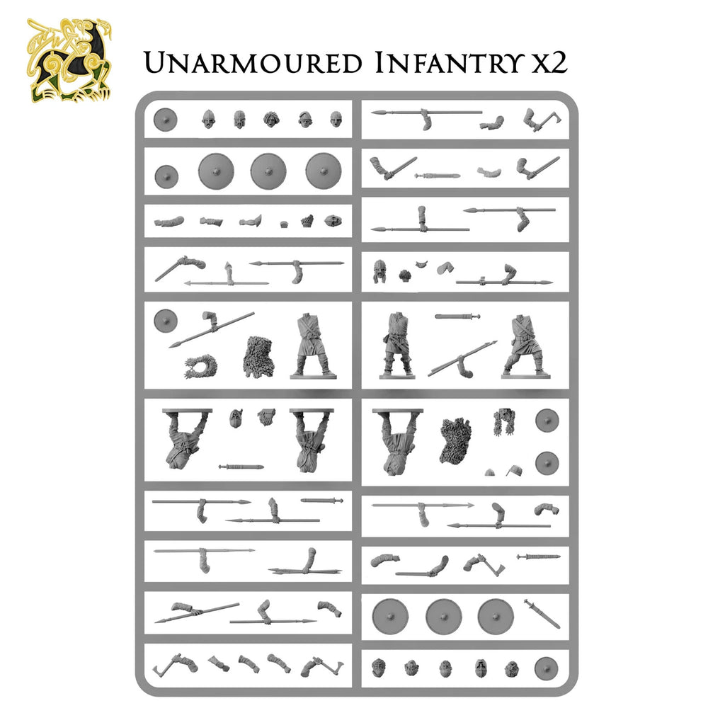 Victrix 1:56 (28mm) Scale Hard Plastic Early Saxon Warriors Warband - VXWB002