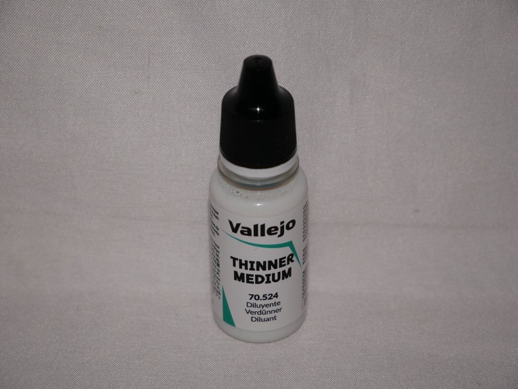 Vallejo Auxiliary Products Thinner Medium 18ml/0.60 fl oz Dropper Bottle 70.524