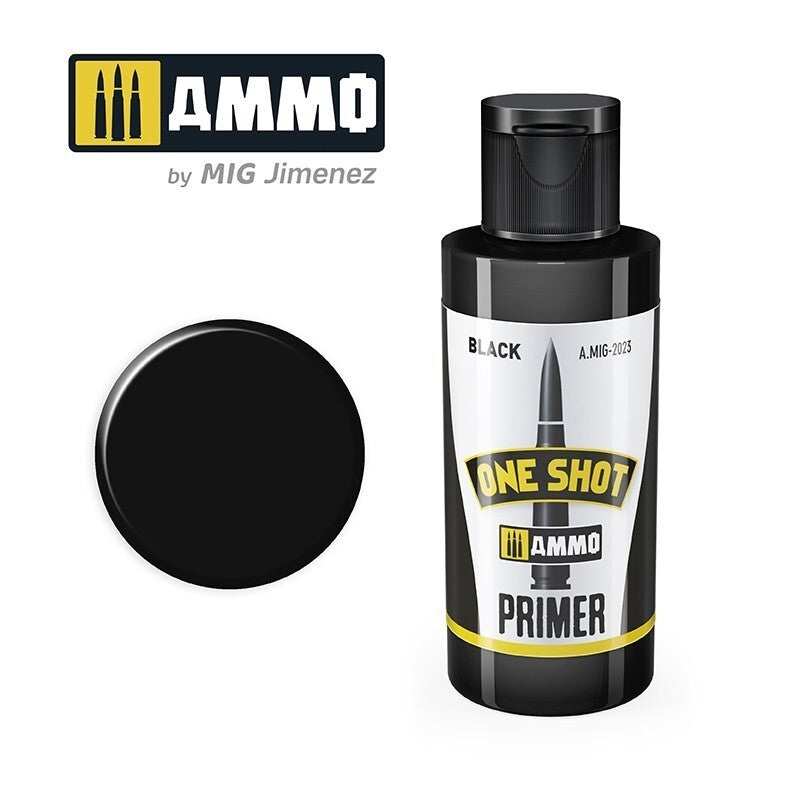 Ammo By Mig Jimenez One Shot Black Self Levelling Sandable Primer - A.MIG-2023