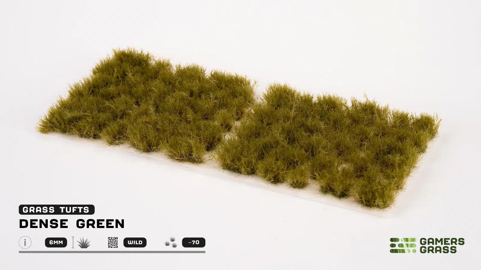 Gamers Grass Dense Green 6mm Tufts For Wargaming Mini Bases 70 Per Pack GGD6-DG