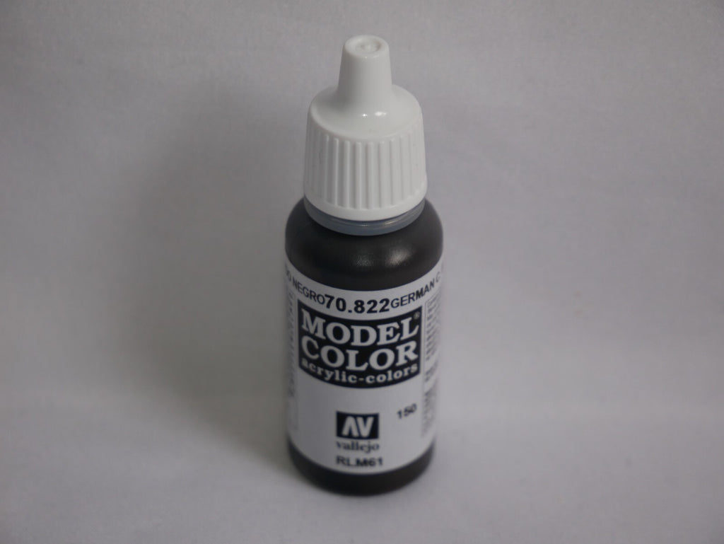 Vallejo Model Color German Camouflage Black Brown Acrylic 17ml Dropper - 70.822
