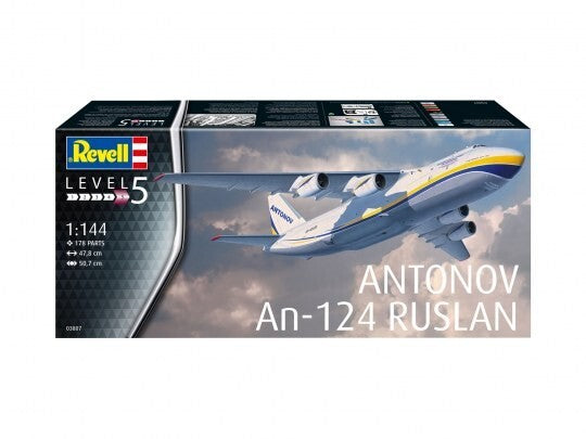 Revell 1:144 Antonov AN-124 Ruslan Livery Model Aircraft Kit Skill Level 5 03807