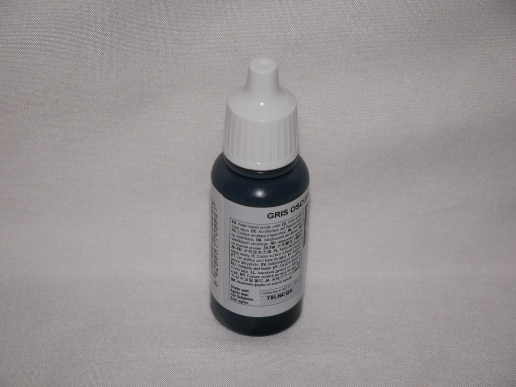 Vallejo Model Color Dark Grey Acrylic 17ml/0.57 fl oz Dropper Bottle - 70.994