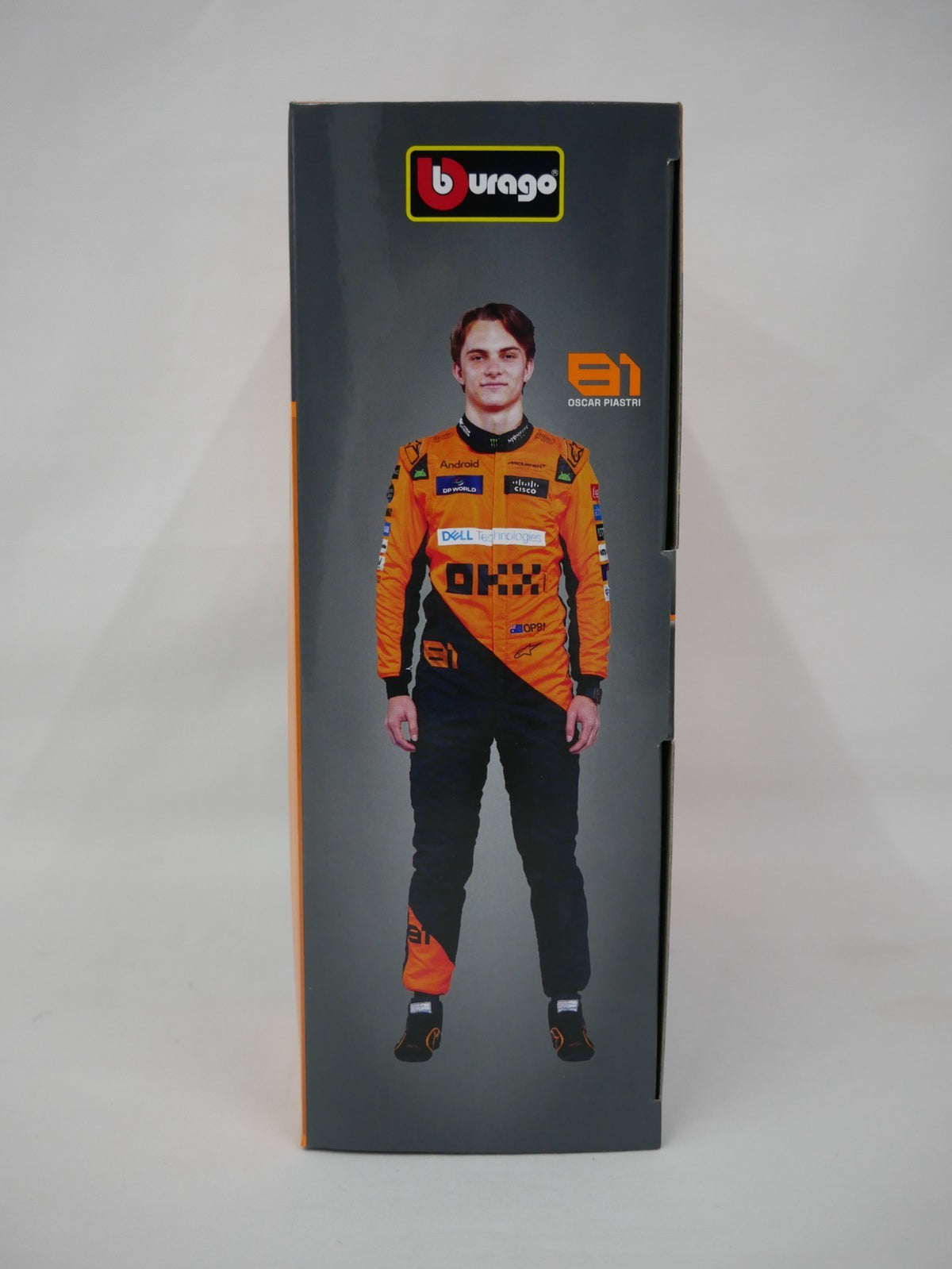 Burago 1:43 Scale McLaren MCL38 Miami GP 2024 O.Piastri Pit Pass Diorma Playset - #18-38451P