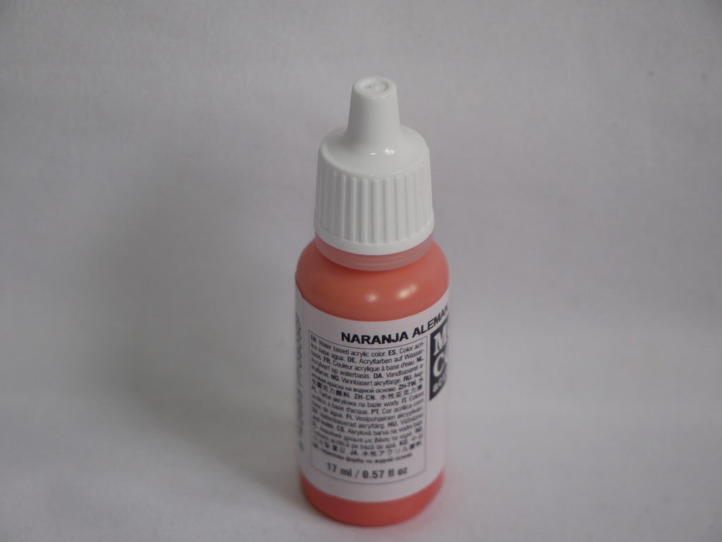 Vallejo Model Color German Orange Acrylic 17ml/0.57 fl oz Dropper Bottle 70.805