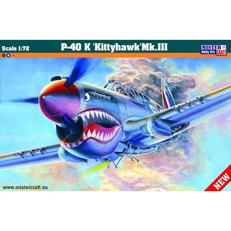 MisterCraft Model Kits 1:72 (D-220) Curtiss P-40K 'Kittyhawk' MK.III - 042202