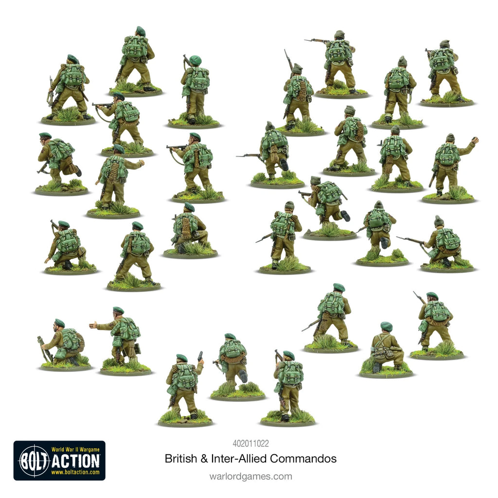 Warlord Games Bolt Action 1:56 Scale British & Inter-Allied Commandos 402011022