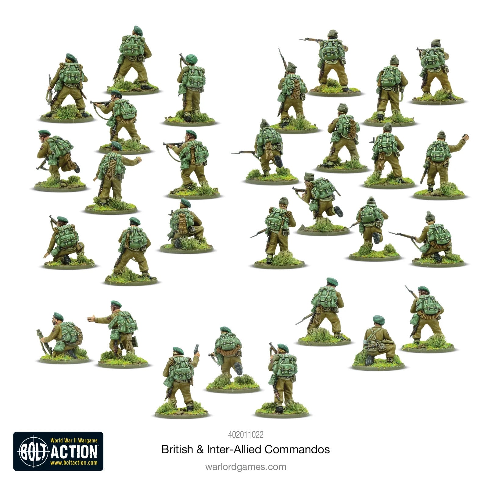 Warlord Games Bolt Action 1:56 Scale British & Inter-Allied Commandos 402011022