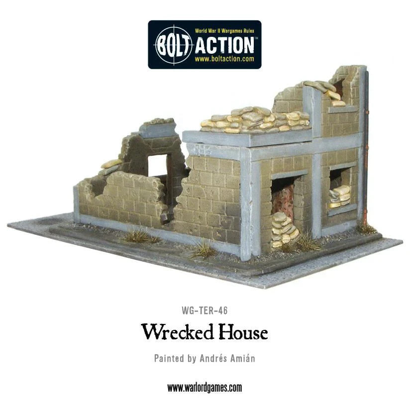 Warlord Games Bolt Action 1:56 Scale WWII Hard Plastic Wrecked House - WG-TER-46